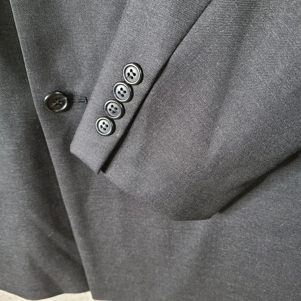 Joseph & Feiss International Jacket Men 42L Gray Blazer‎ Wool Double Breasted
